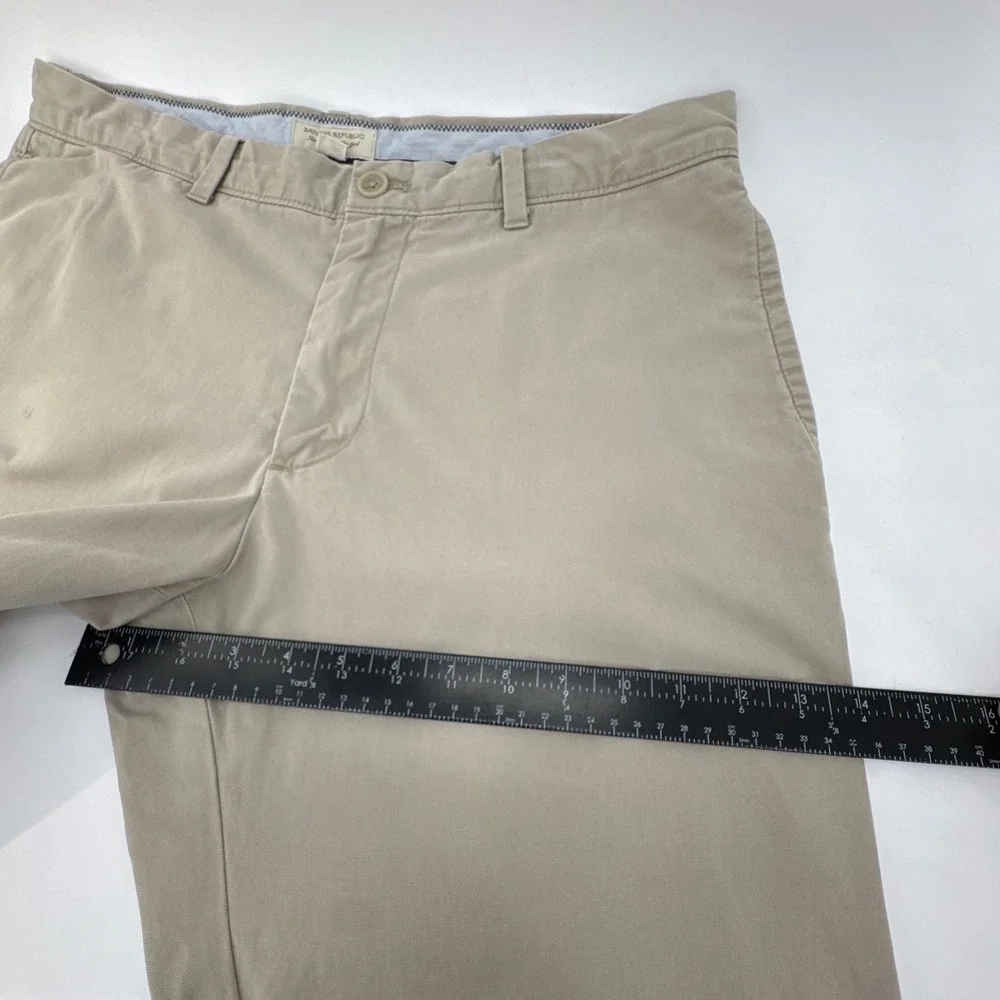 Banana Republic Chino‎ Pants Mens 34x30 Tan Cotton Flat Front Straight Mid Rise